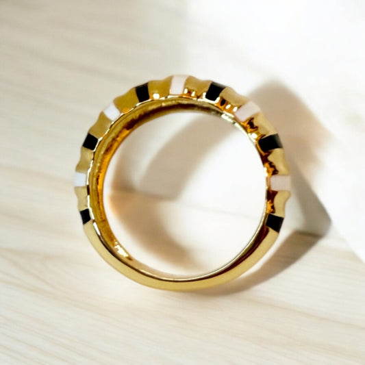 Golden Whirl Duo Ring